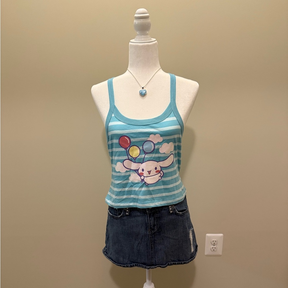 cinnamoroll blue striped tank top, Size M